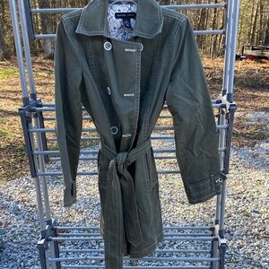 New York & Company Khaki Women's Trench Coat